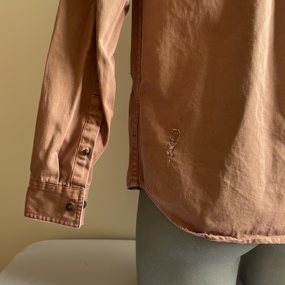 Distressed Primark Button Down Shirt Large - Picture 6 of 10